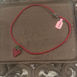 Red Strawberry Pendant Necklace